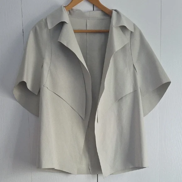 Yantar Ivory Suede Coat S - Picture 1 of 7